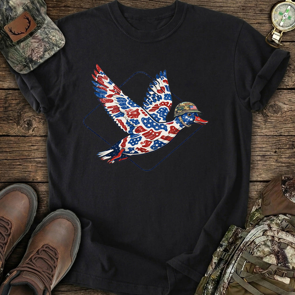 Patriotic Duck Hunting USA T-Shirt product image 3