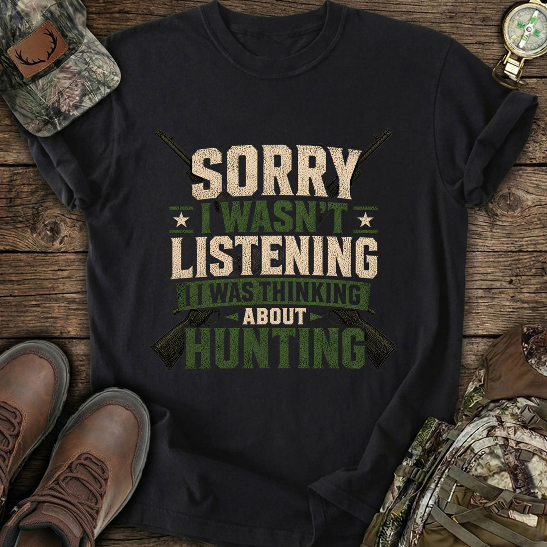 I Was Thinking About Hunting T-Shirt product image 3