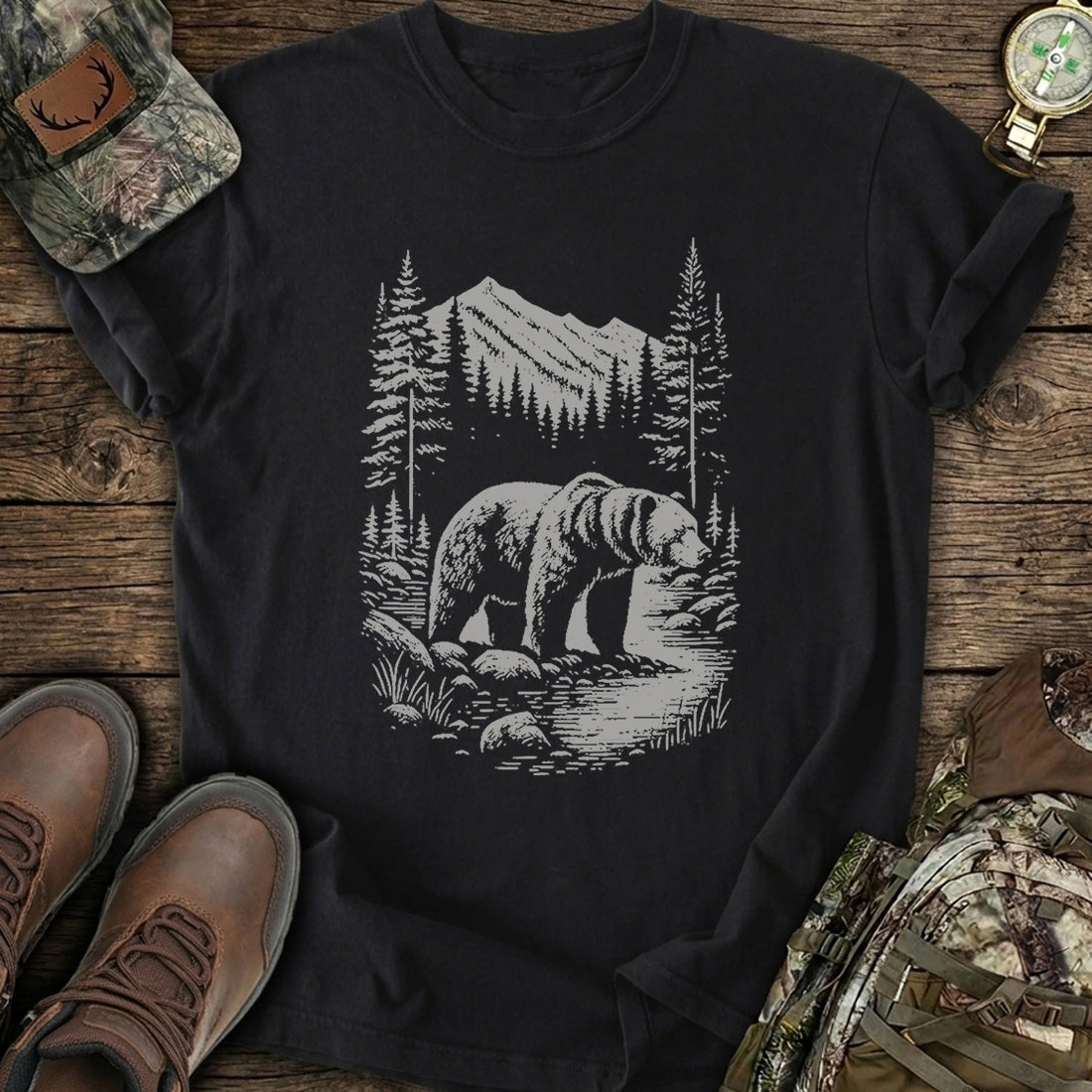 Mountain Bear Solitude T-Shirt product image 2