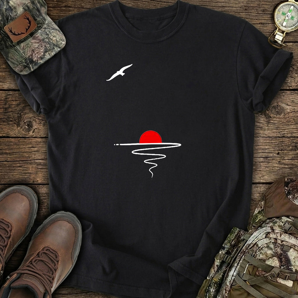 Minimal Sunset Art T-Shirt product image 3