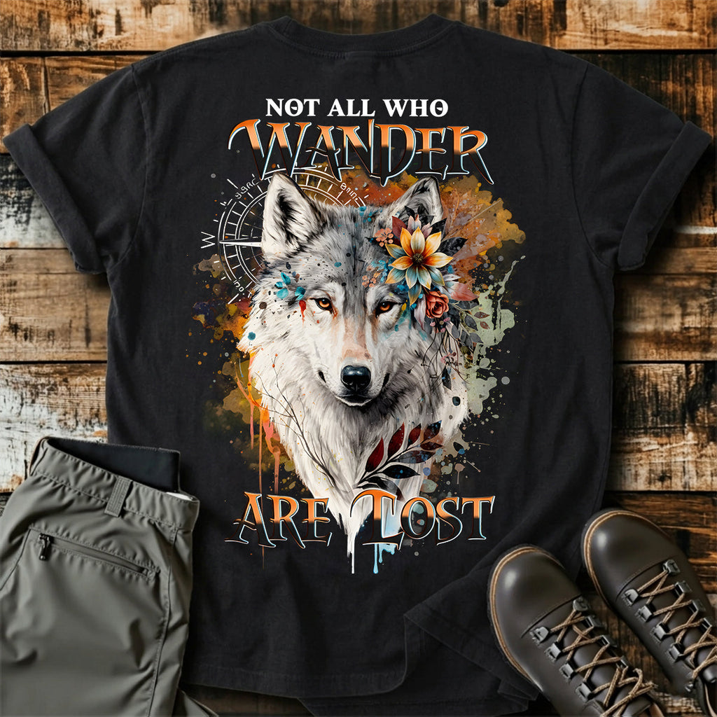 Wolf Wanderer Boho Art T-Shirt product image 4