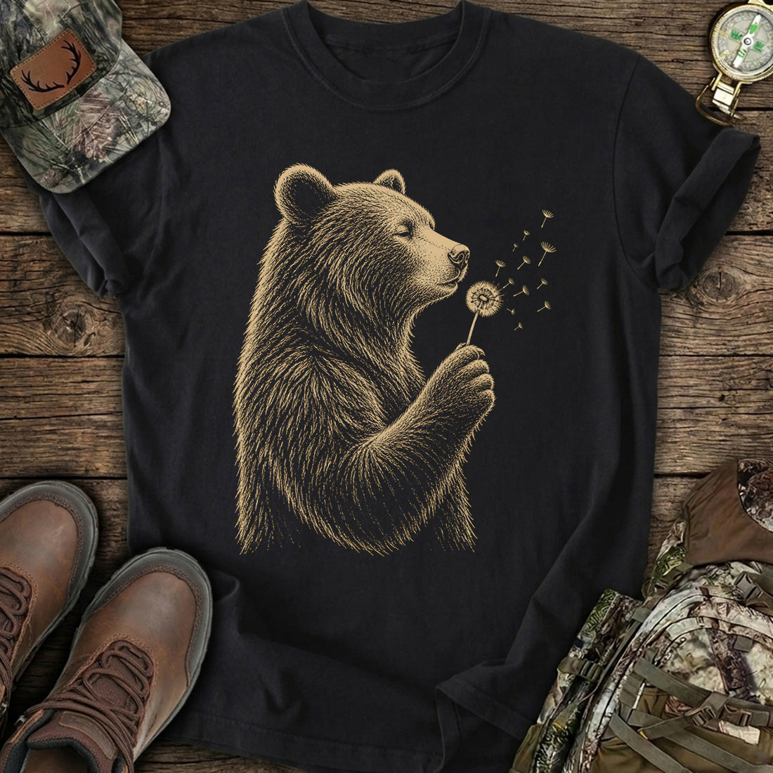 Cute Bear Dandelion T-Shirt product image 1