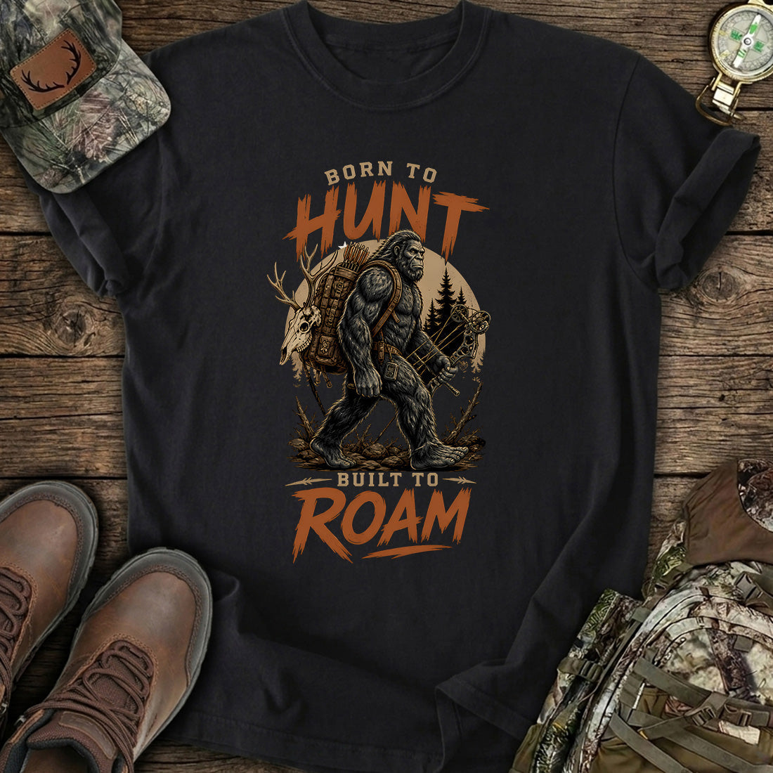 Bigfoot Bow Hunting T-Shirt product image 1