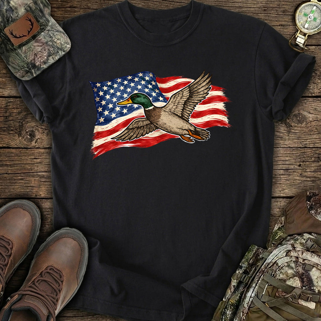 American Flag Duck Hunting T-Shirt product image 3