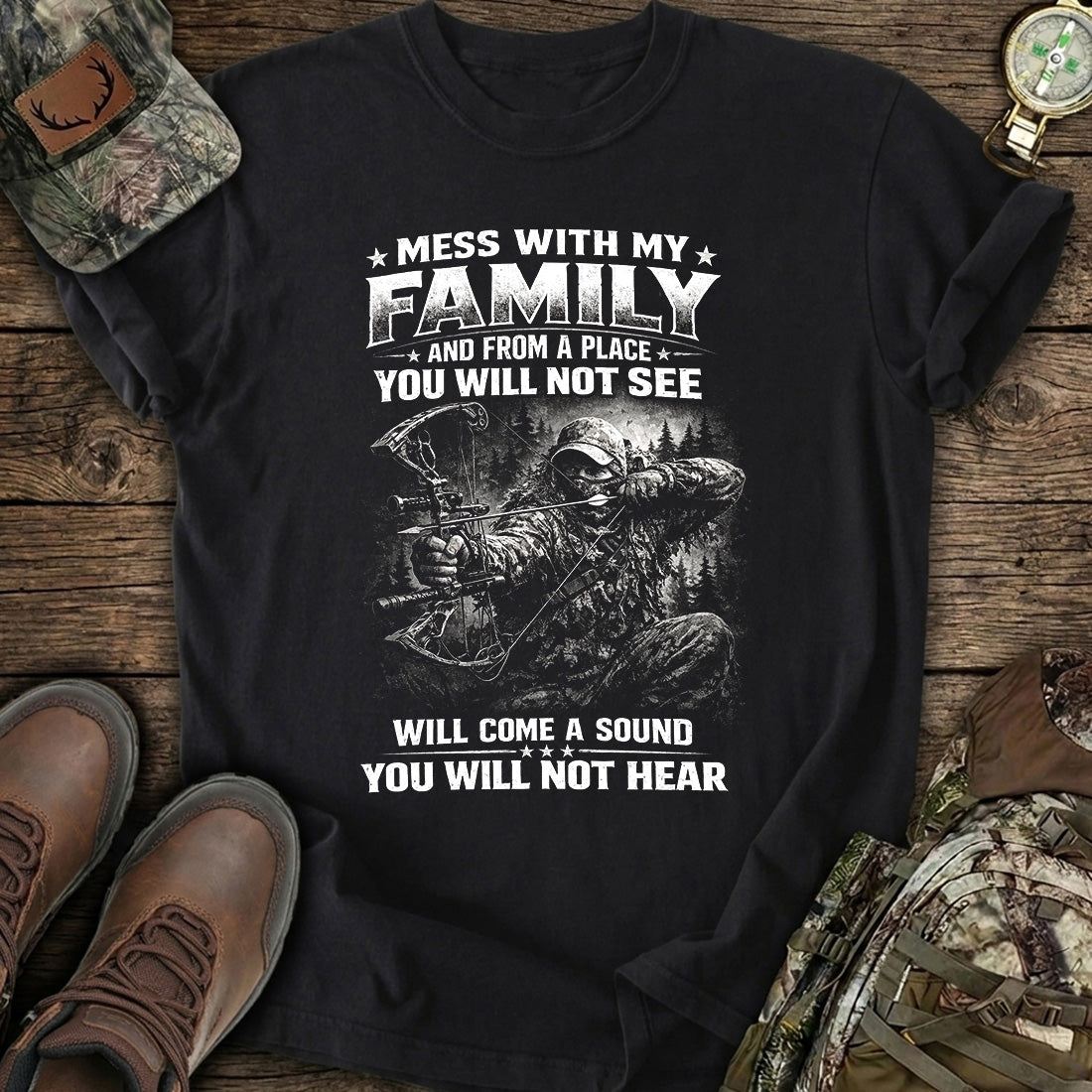 Bow Hunting Family Quote T-Shirt product image 1