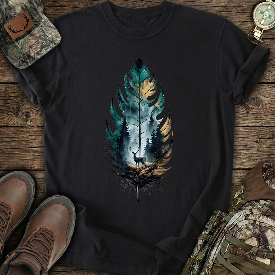 Forest Soul Feather T-Shirt product image 4