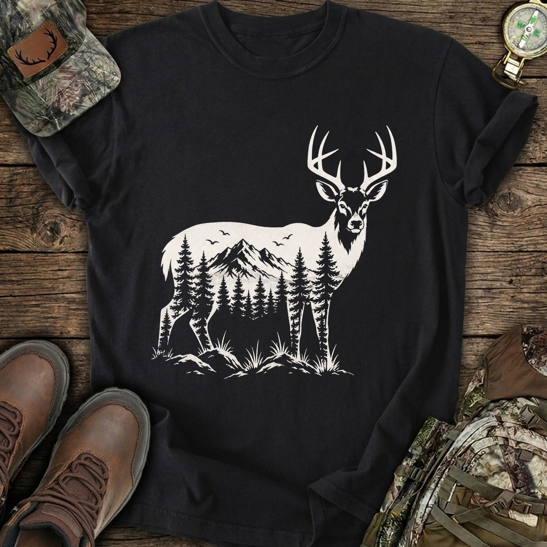Mountain Deer Hunter T-Shirt product image 1