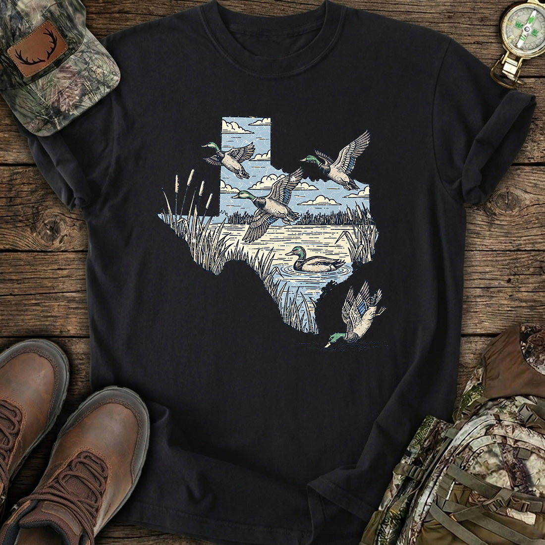 Texas Duck Hunting T-Shirt product image 3