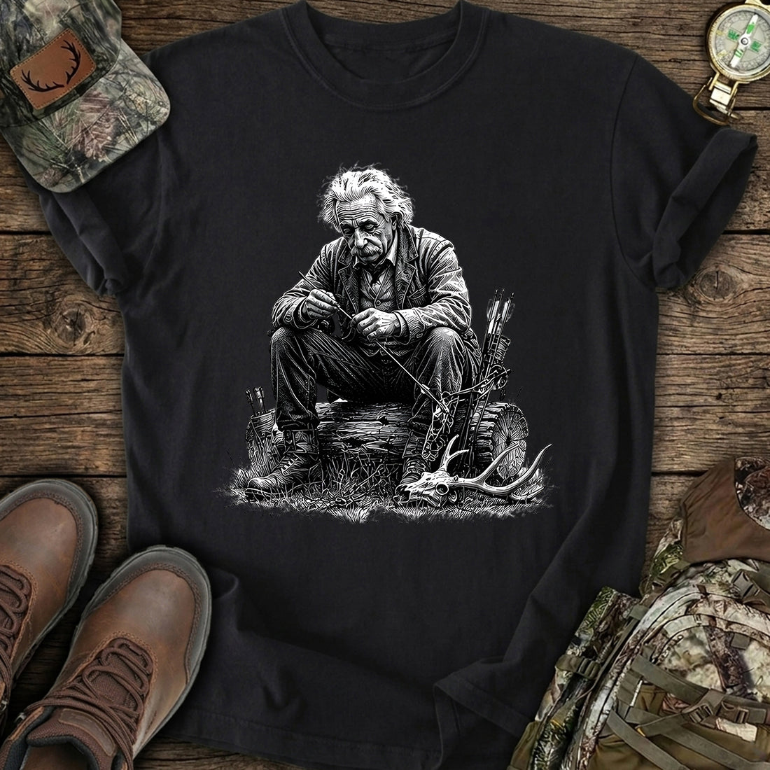 Einstein Genius Hunt Theory T-Shirt product image 2