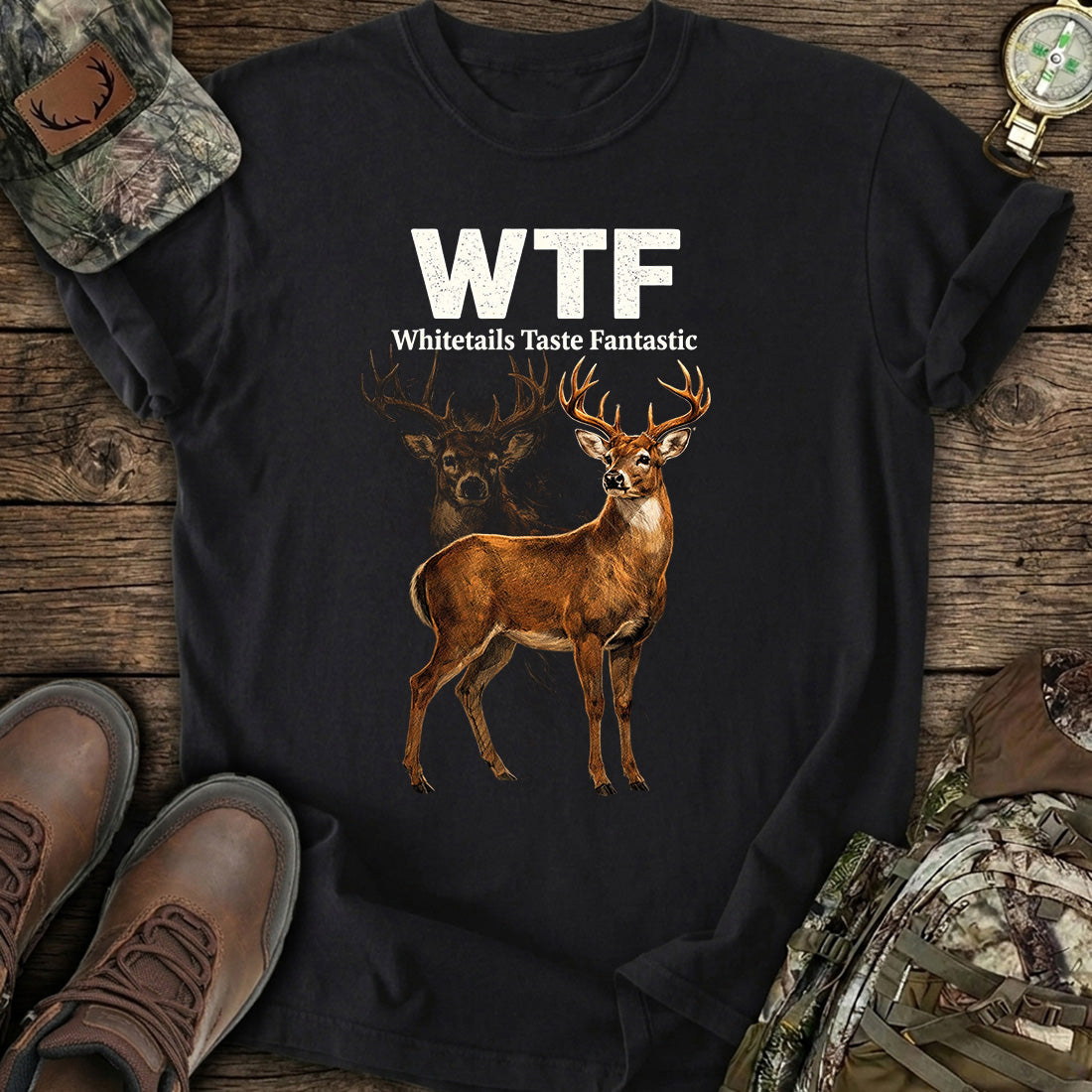 Whitetail Deer Funny Hunting T-Shirt product image 1