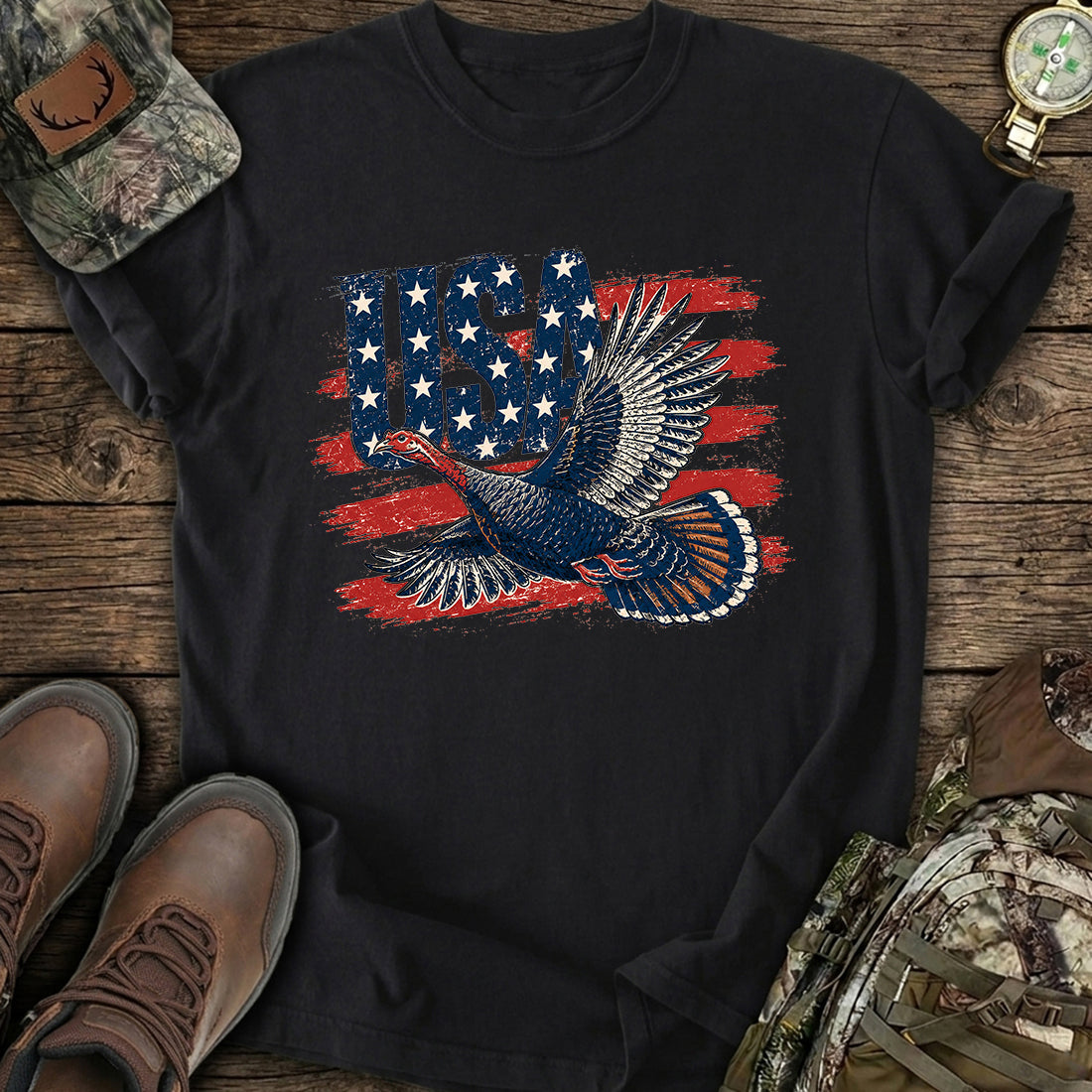 USA Turkey Hunting T-Shirt product image 4