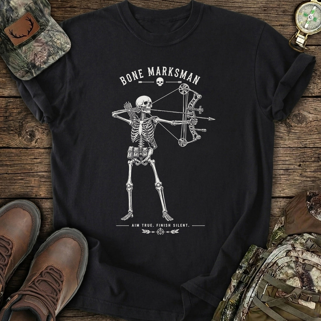 Skeleton Bowhunter T-Shirt product image 1