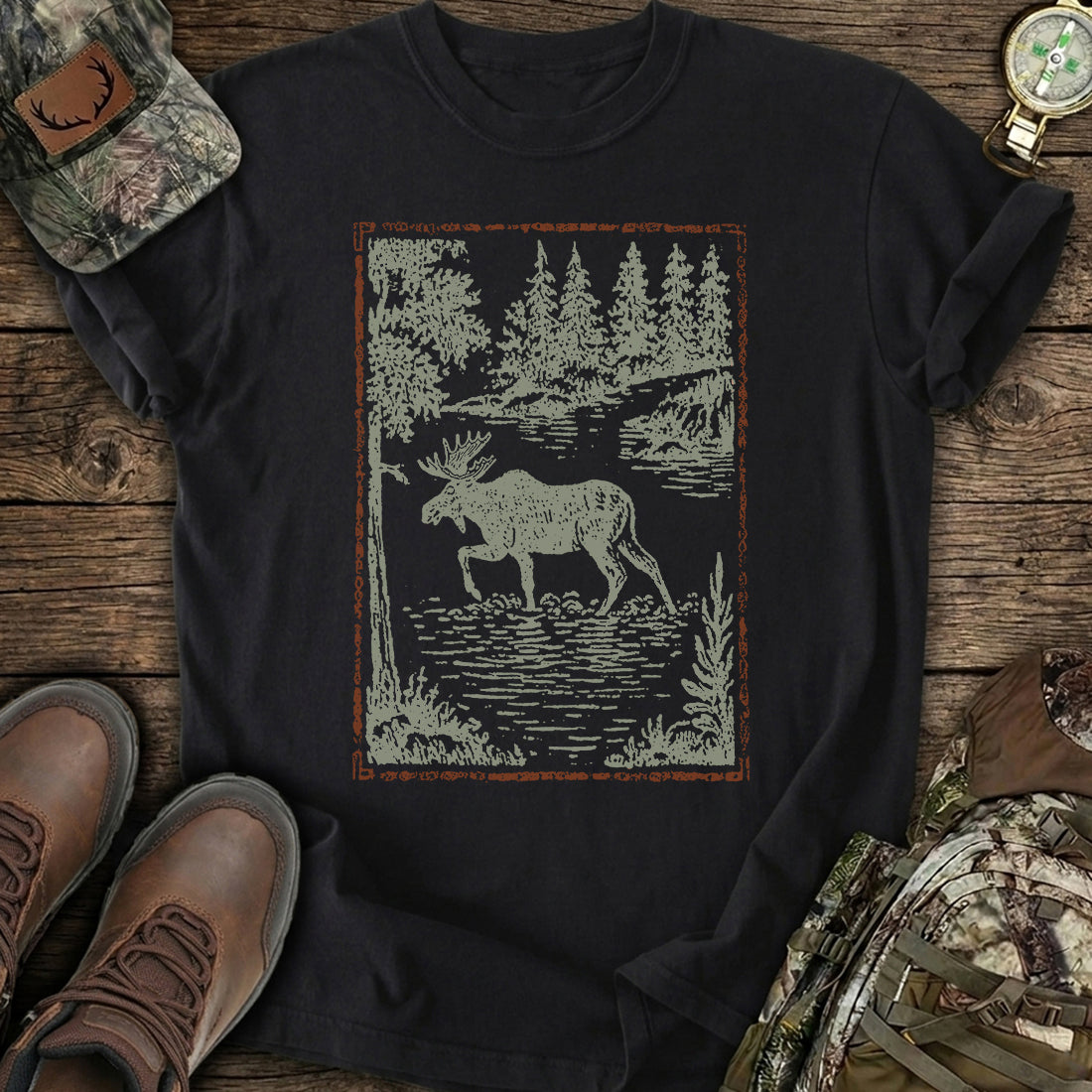 Timber Moose Solitude T-Shirt product image 1