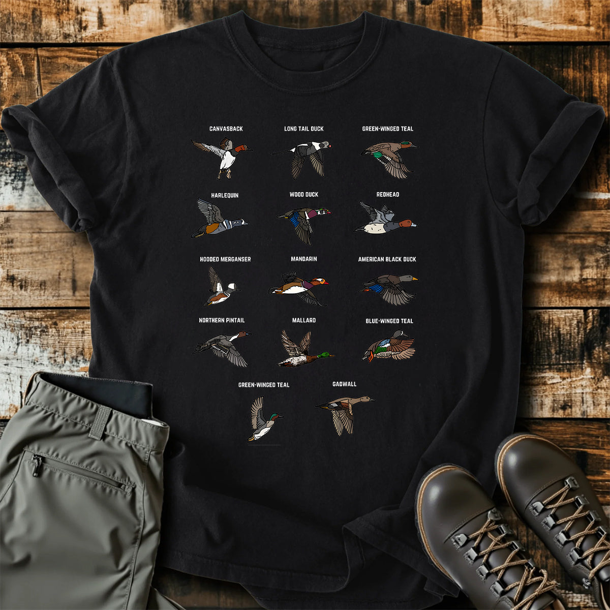Duck Species Hunting Guide T-Shirt product image 2