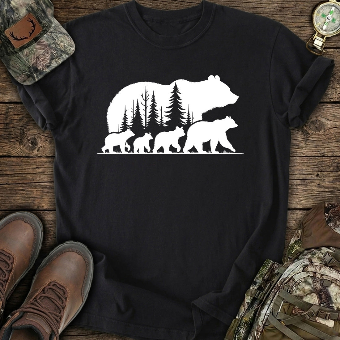 Bear Family Forest T-Shirt product image 3
