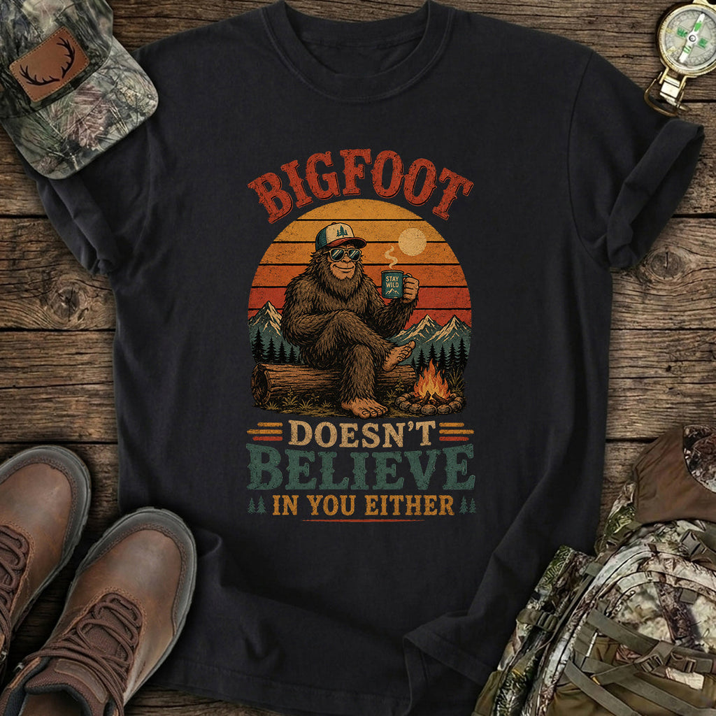 Funny Bigfoot Camping T-Shirt product image 1