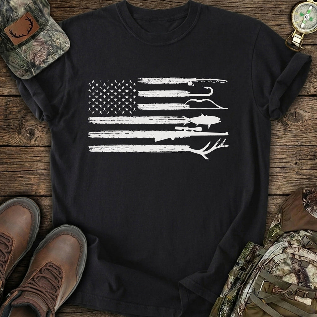 USA Hunting Flag T-Shirt product image 3