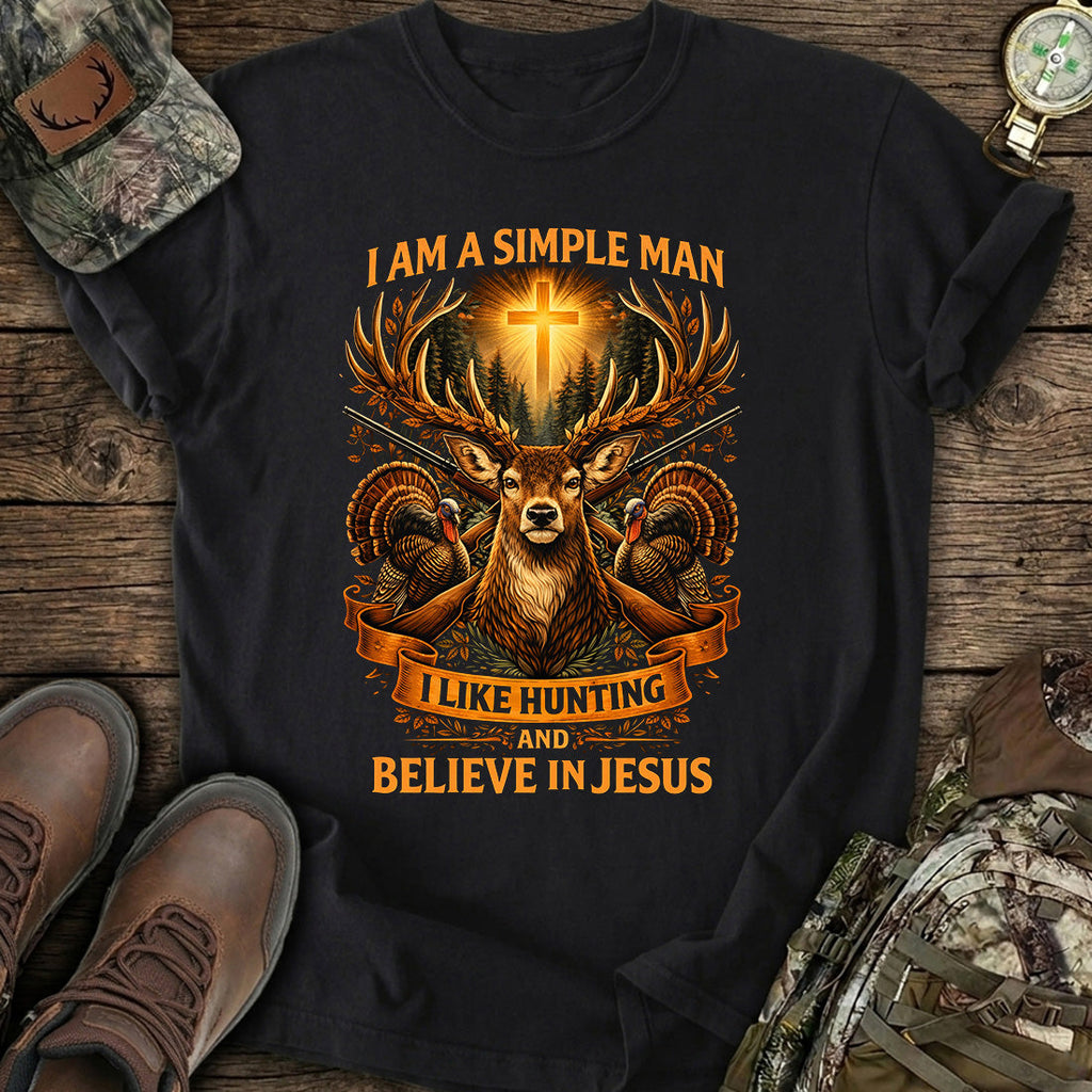 Hunting Jesus Simple Man T-Shirt product image 1