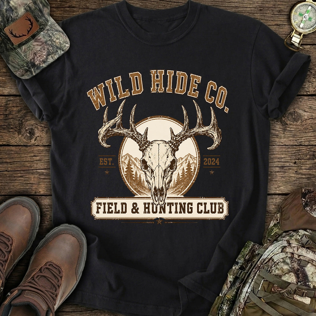Vintage Deer Hunting T-Shirt product image 2