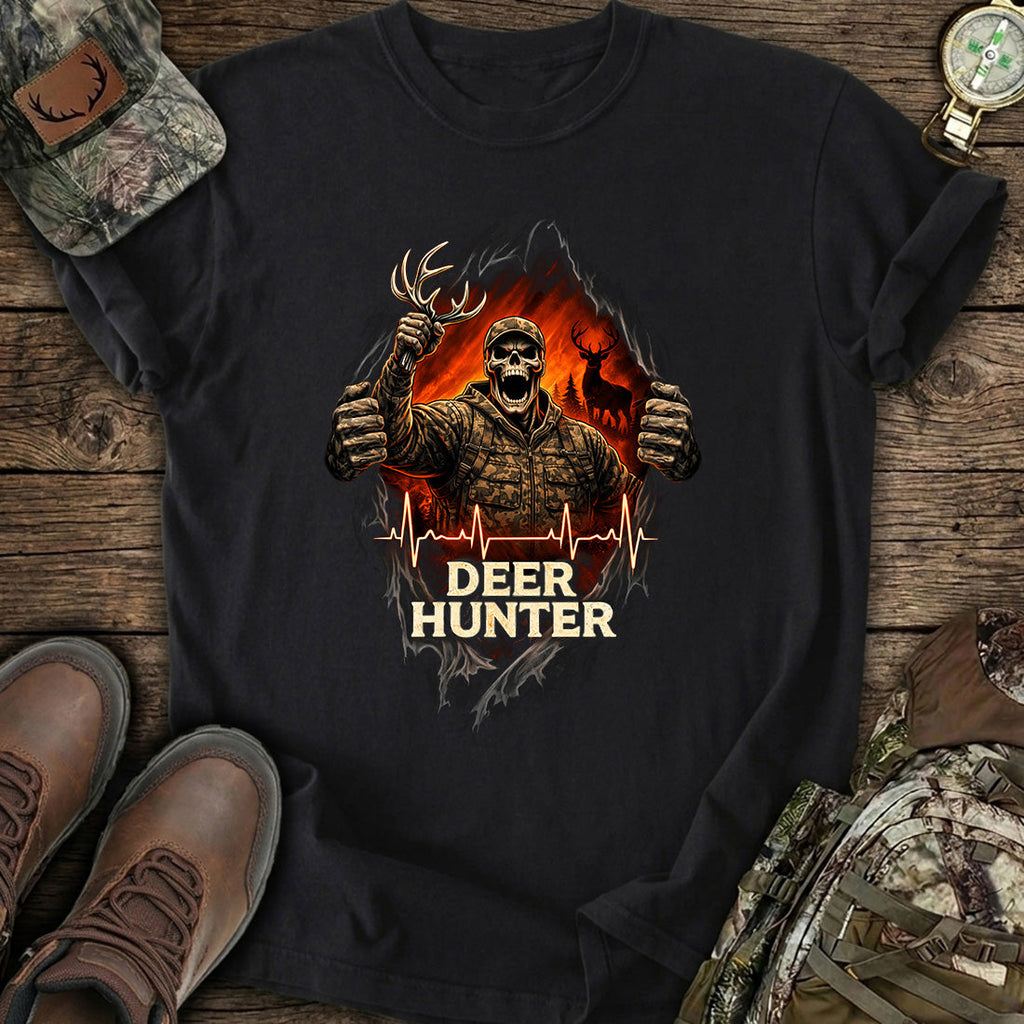 Deer Hunter Skull Graphic T-Shirt product image 1