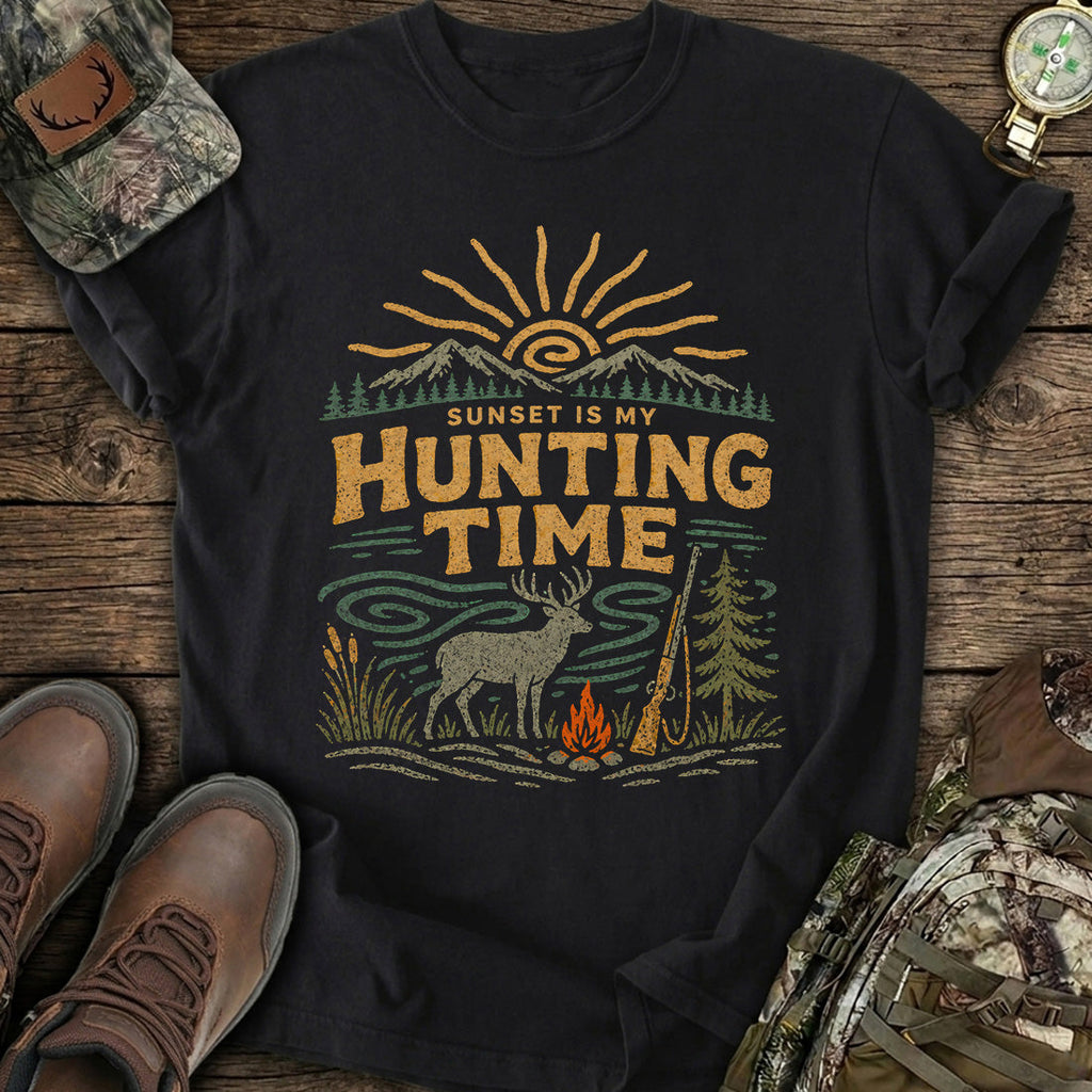 Vintage Hunting Sunset T-Shirt product image 1