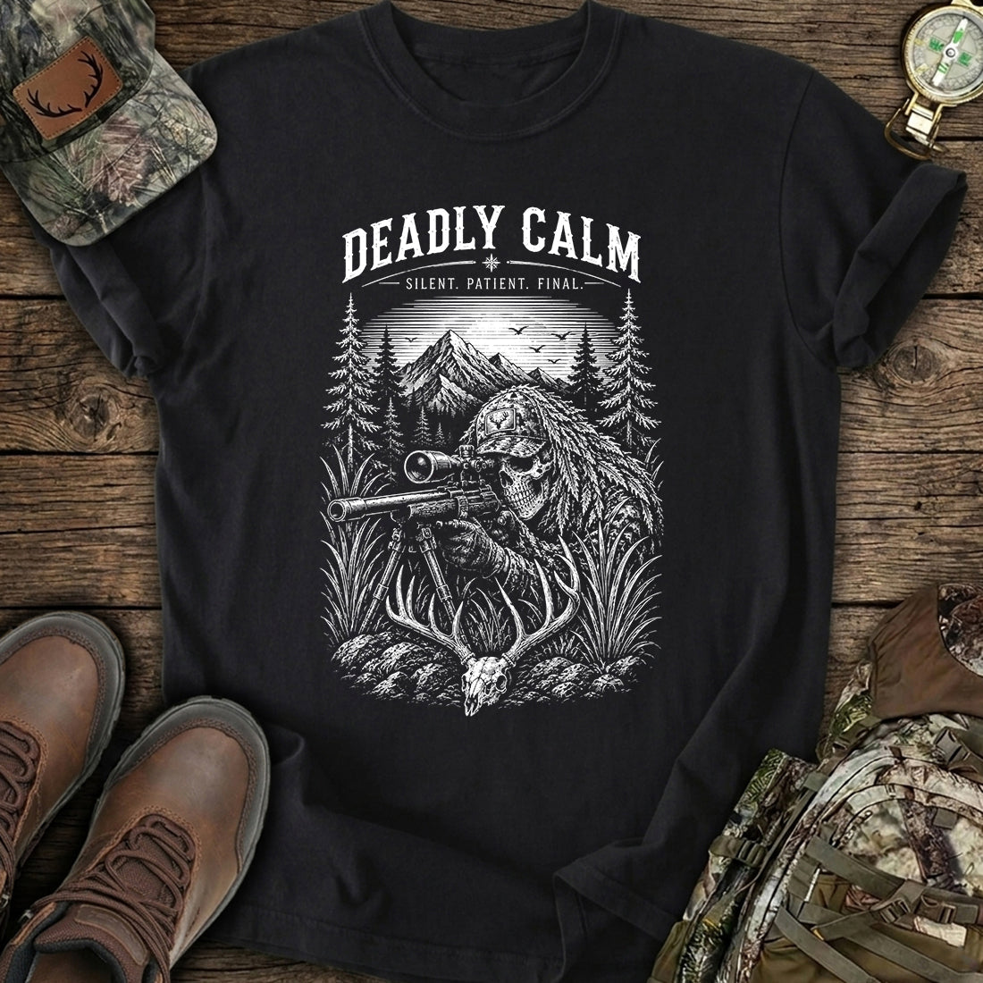 Hunting Sniper Skull T-Shirt product image 1