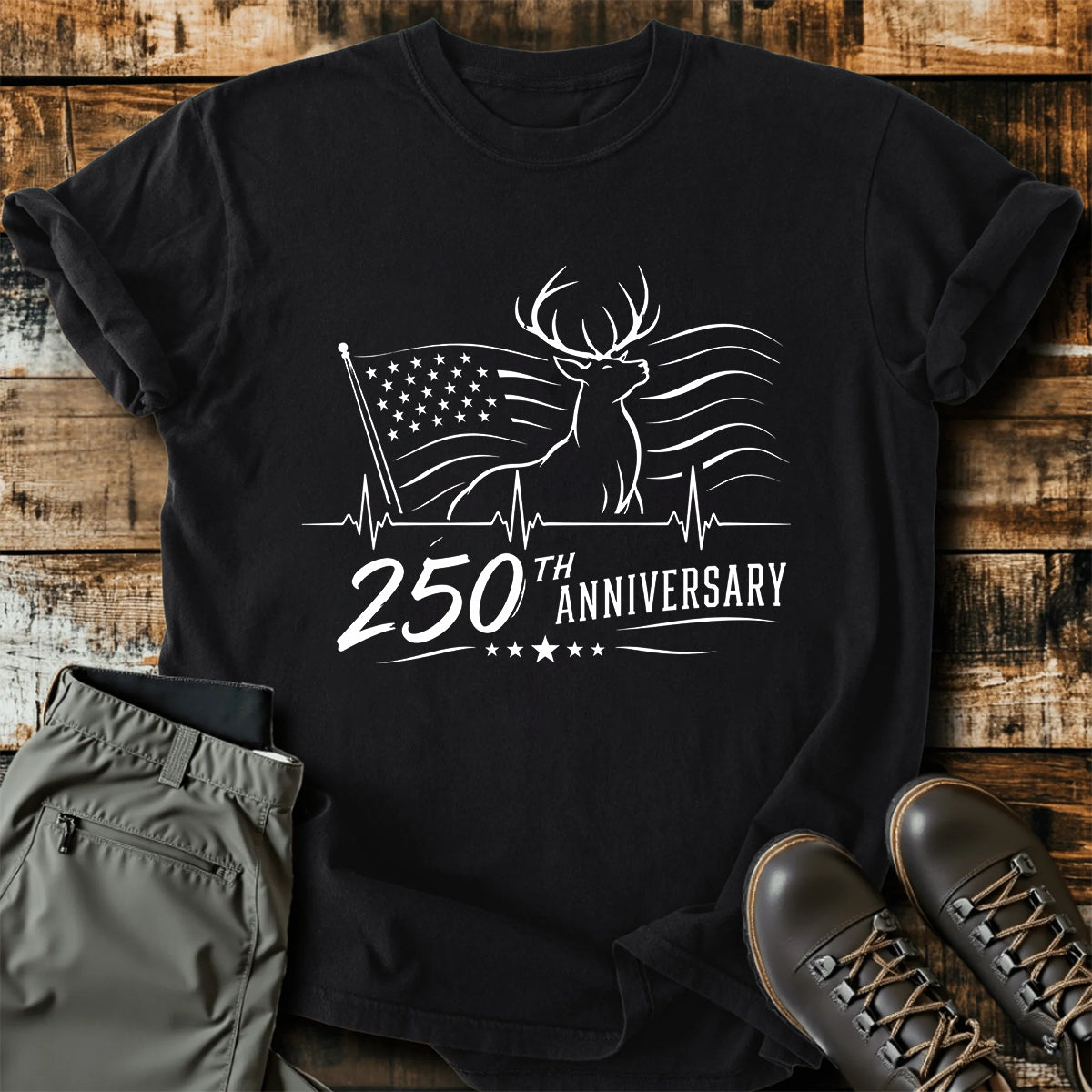 250th Deer Hunting American T-Shirt product image 1