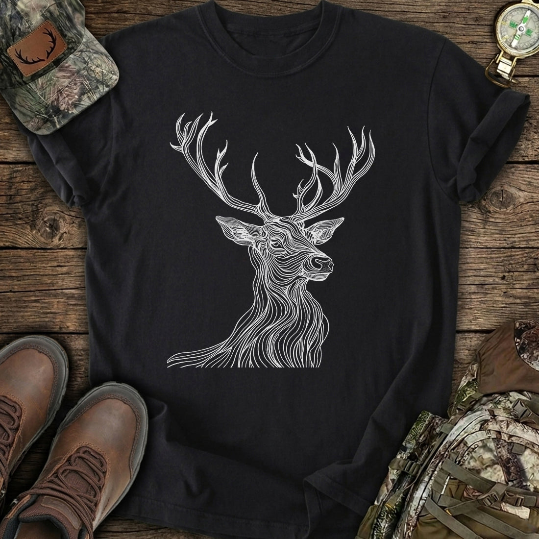 Mystic Stag Lines T-Shirt product image 1