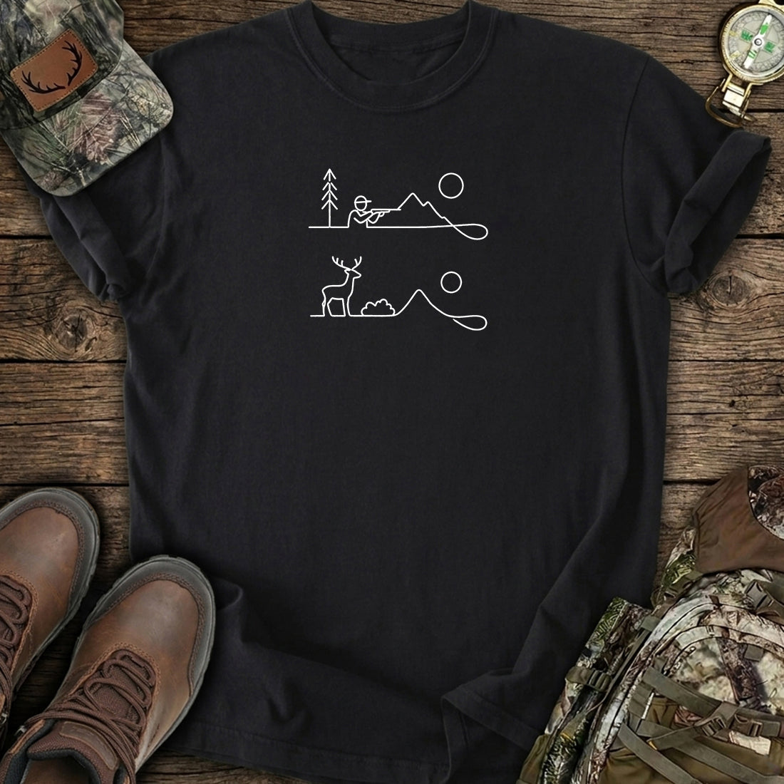 Minimal Hunter Line T-Shirt product image 1