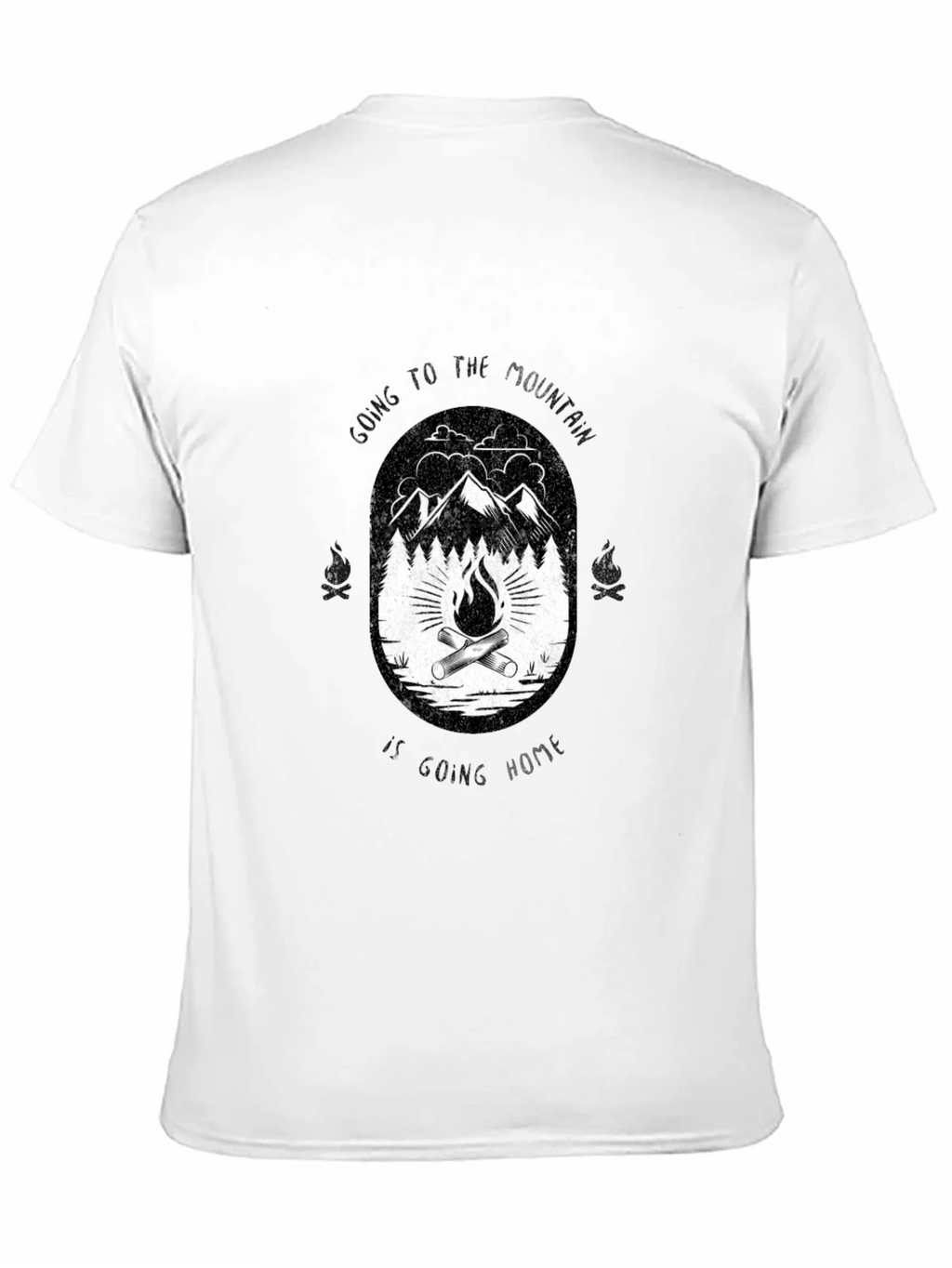Black Campfire Mountain Graphic T-Shirt product image 10