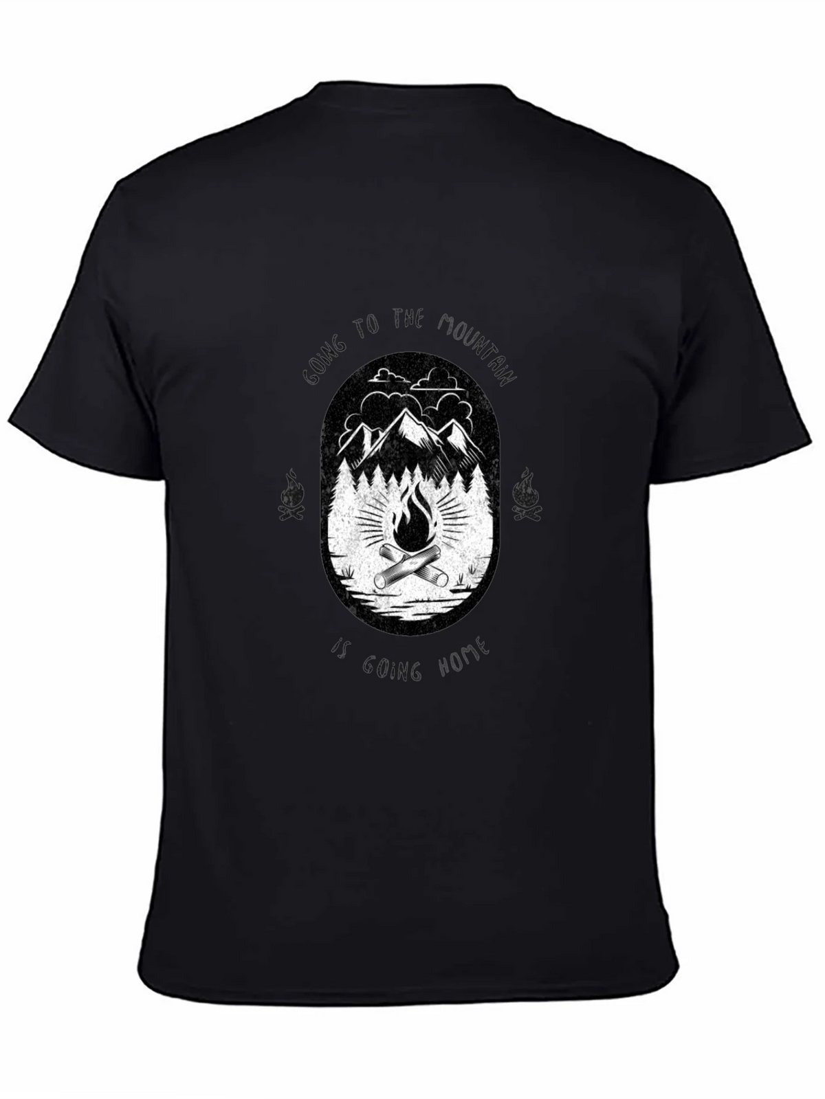 Black Campfire Mountain Graphic T-Shirt product image 4