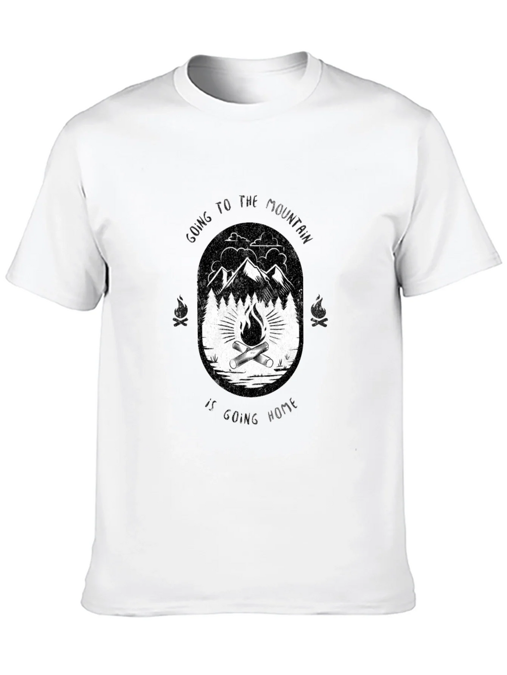 Black Campfire Mountain Graphic T-Shirt product image 9