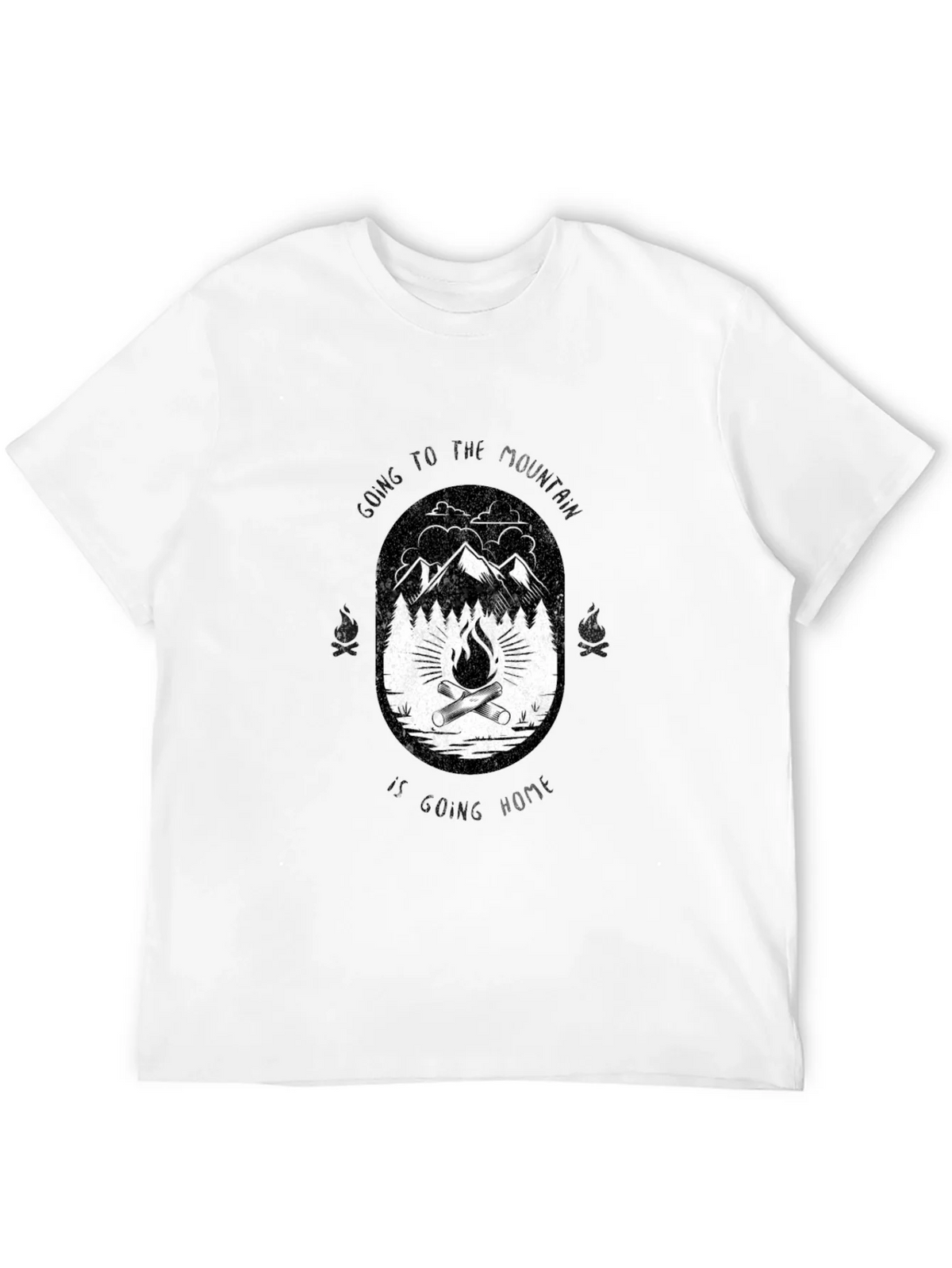 Black Campfire Mountain Graphic T-Shirt product image 11