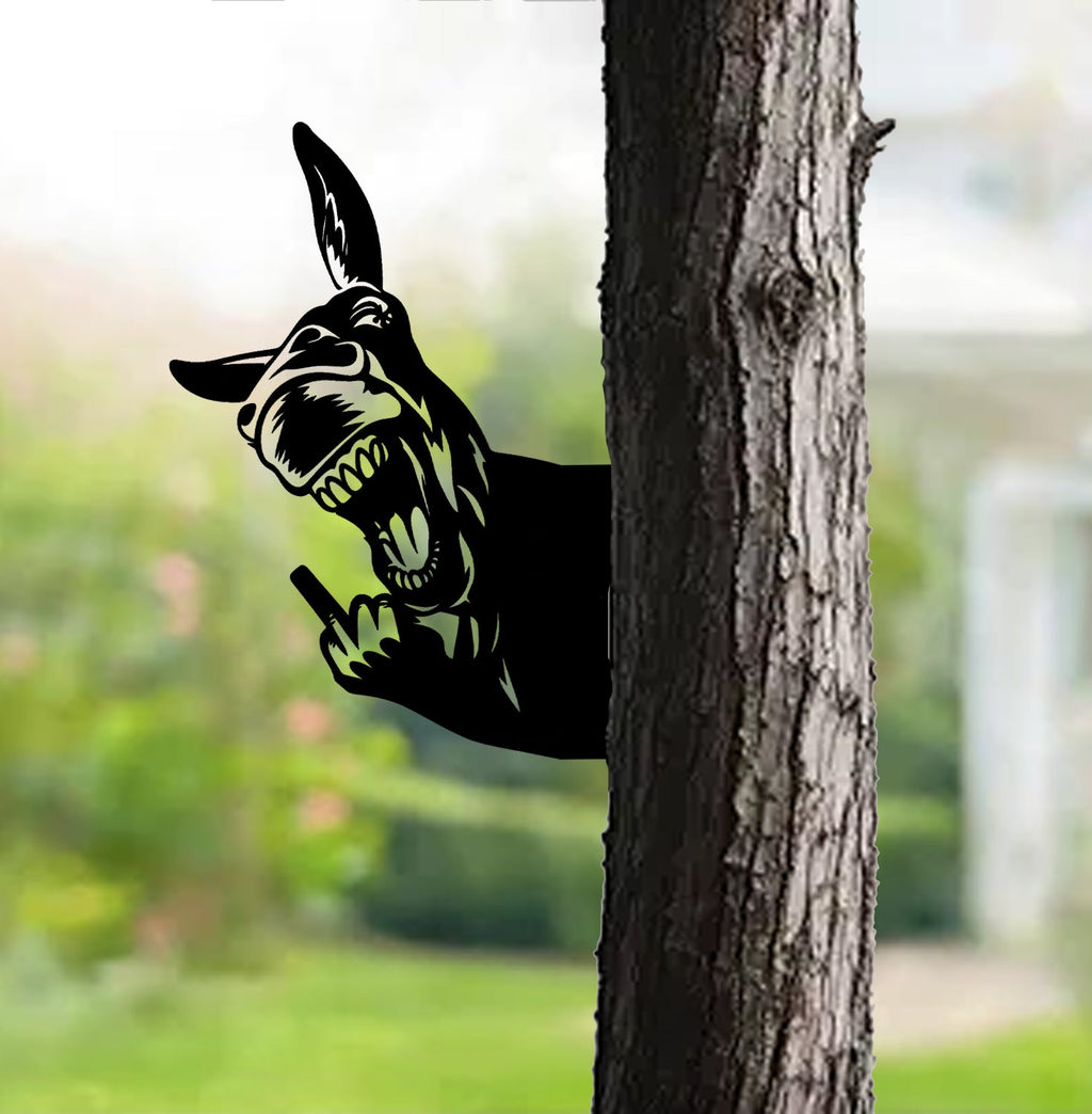 Funny Donkey Metal Sign WITH LED/WITHOUT LED - Hilarious Farm Yard Decor
