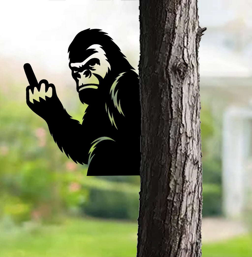 Funny Bigfoot Metal Sign WITH LED/WITHOUT LED - Hilarious Bigfoot Yard Decor