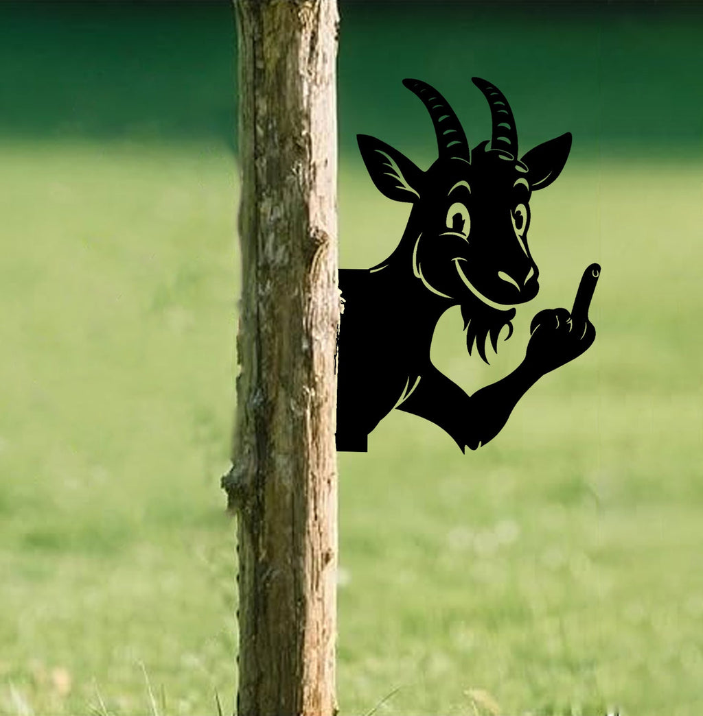 Funny Goat Metal Sign WITH LED/WITHOUT LED - Hilarious Farm Yard Decor