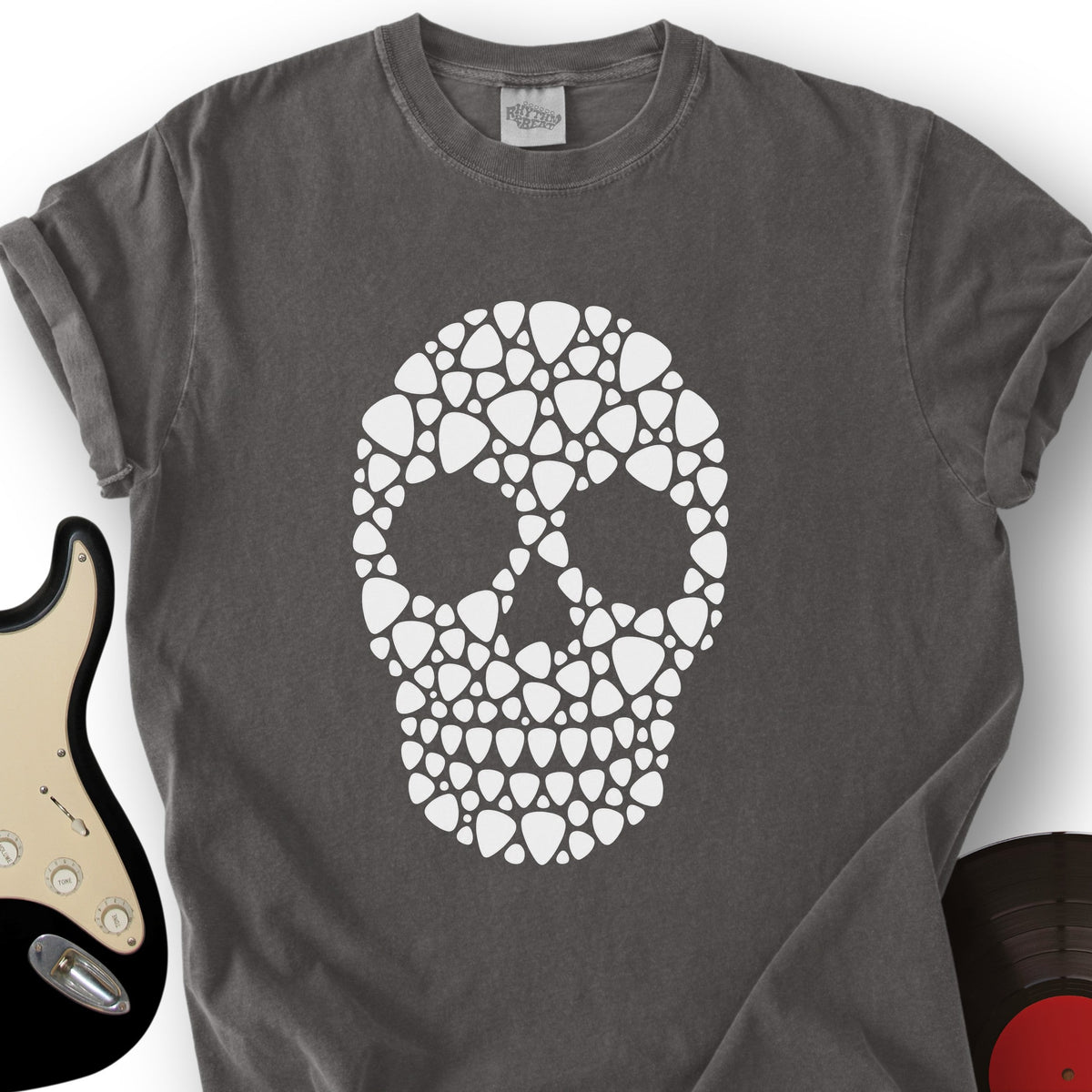 Guitar Pick Skull T-Shirt product image 5