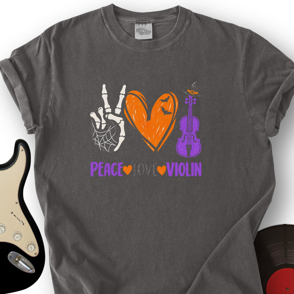 Peace Love Violin T-Shirt product image 6