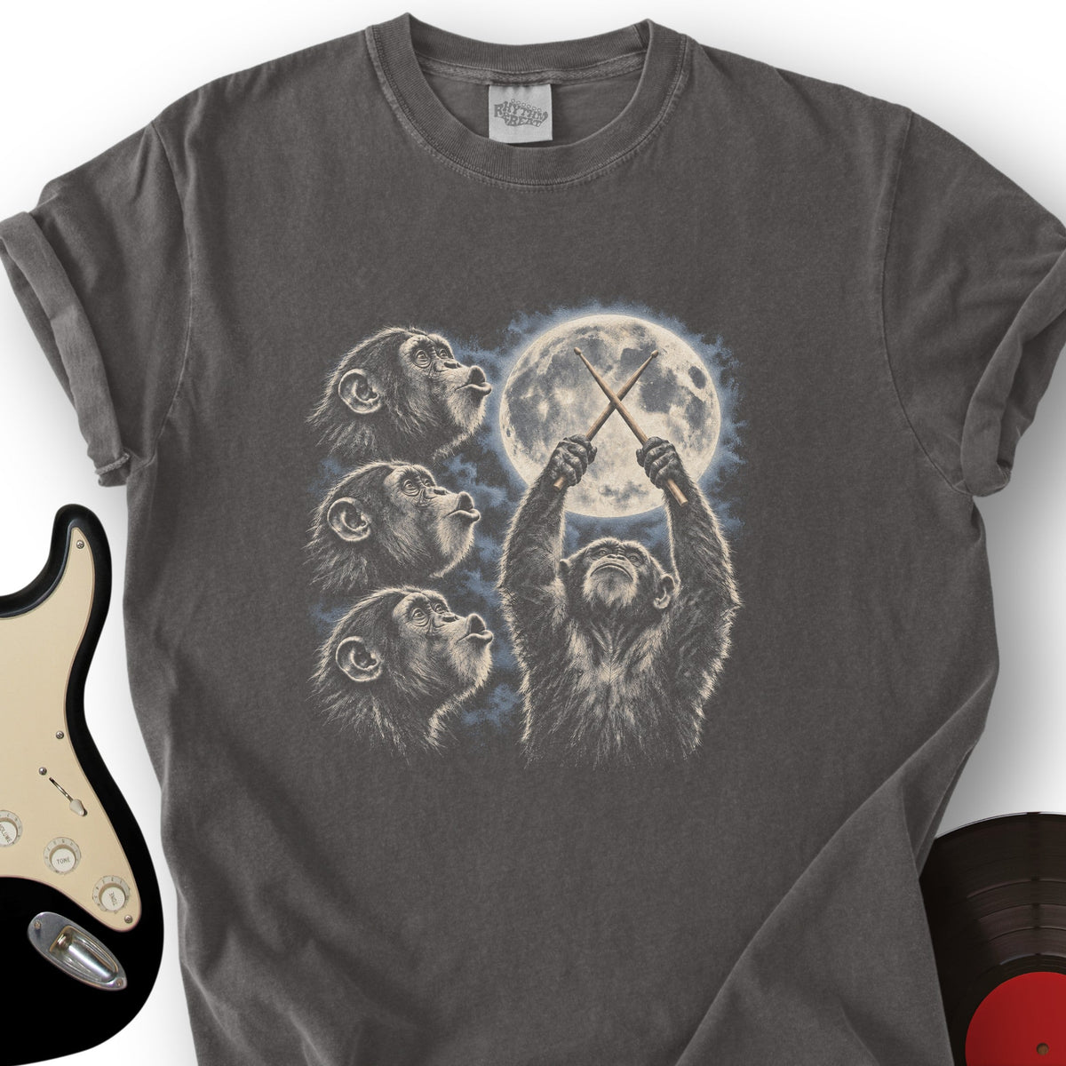 Chimp Drumstick Moon T-Shirt product image 2