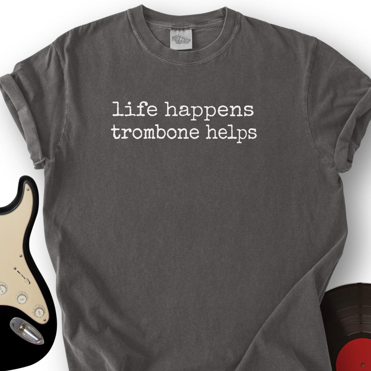 Life Happens Trombone Helps T-Shirt product image 2