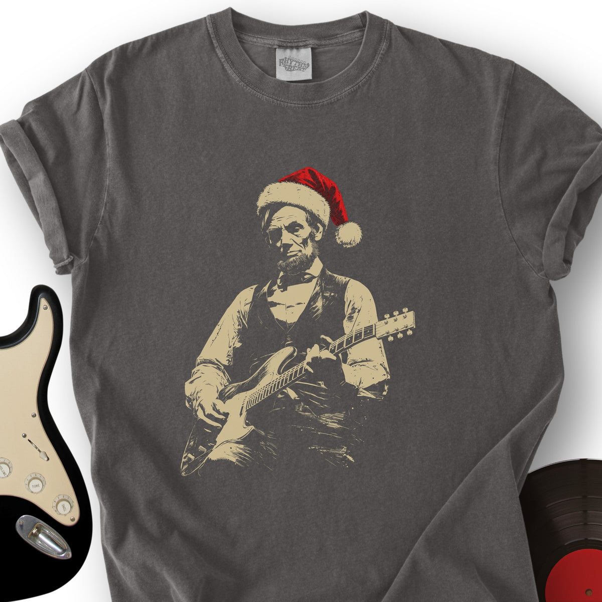 Lincoln Claus Red Hat Christmas T-Shirt