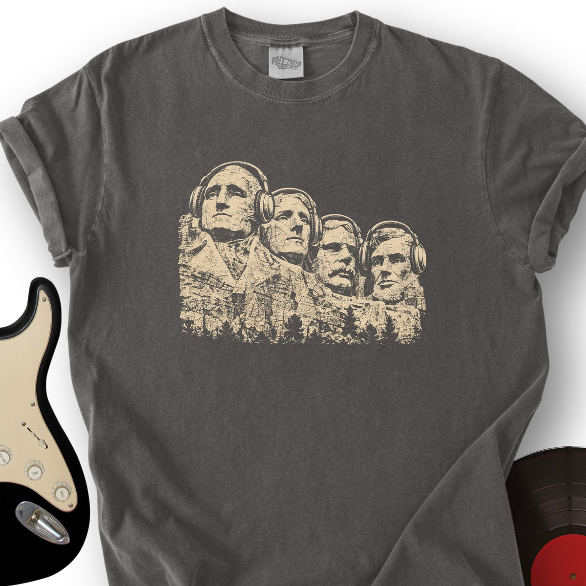 Mount Rushmore Headphones T-Shirt product image 4