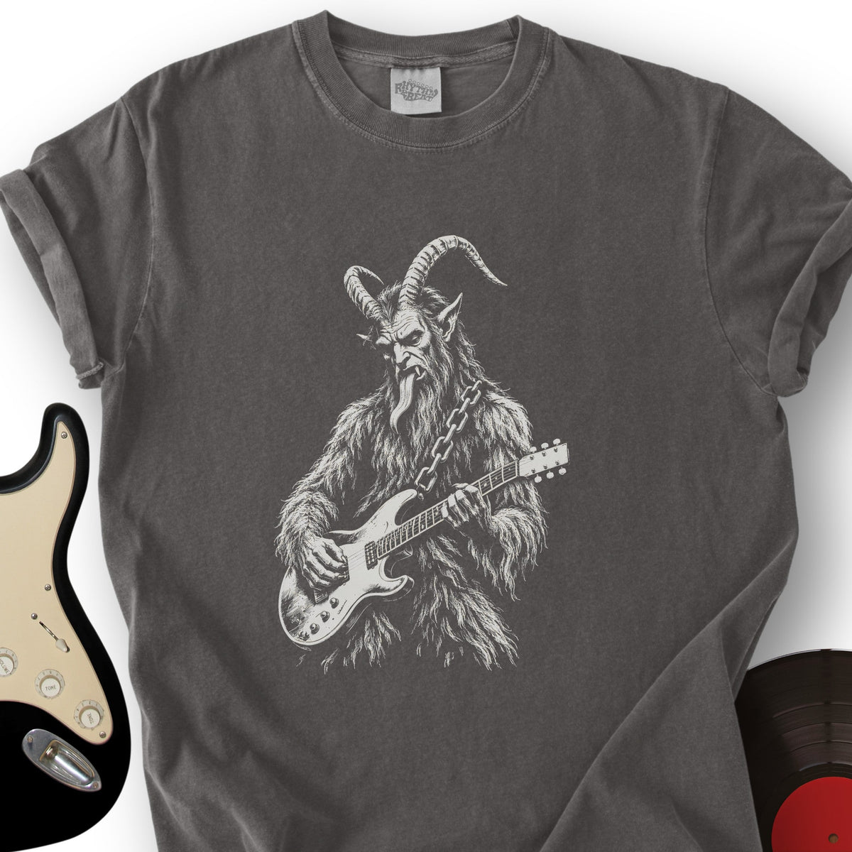 Krampus Guitar Engraving T-Shirt product image 3