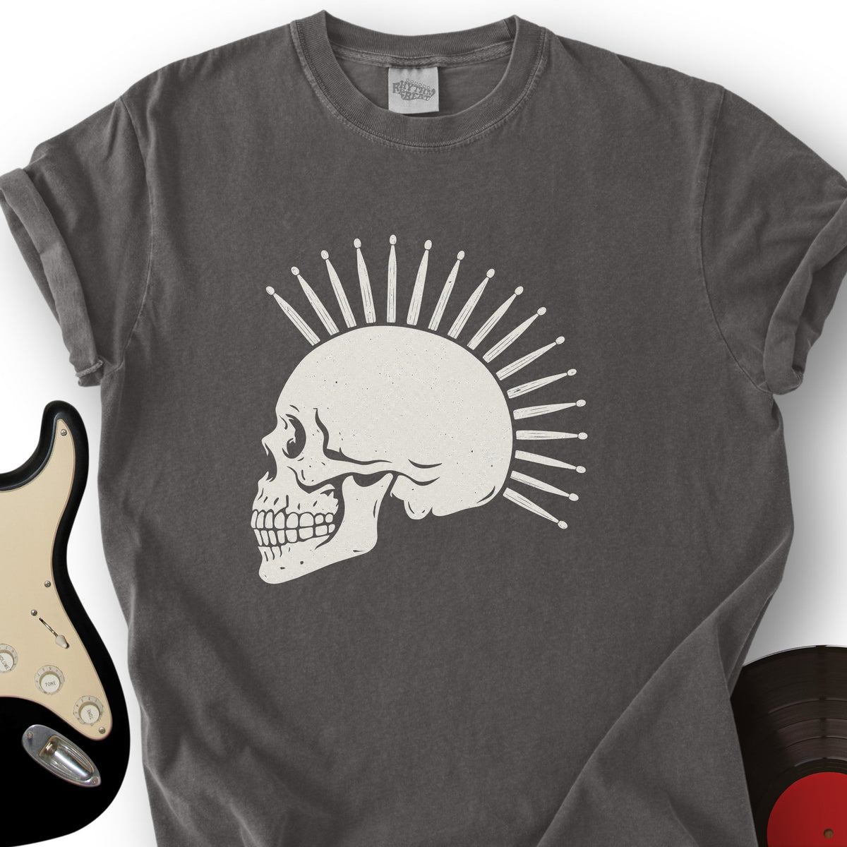 Drumstick Mohawk Skull T-Shirt product image 4