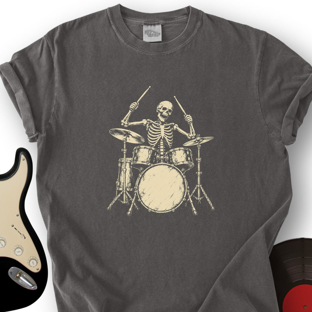 Skeleton Drummer Cream T-Shirt product image 4
