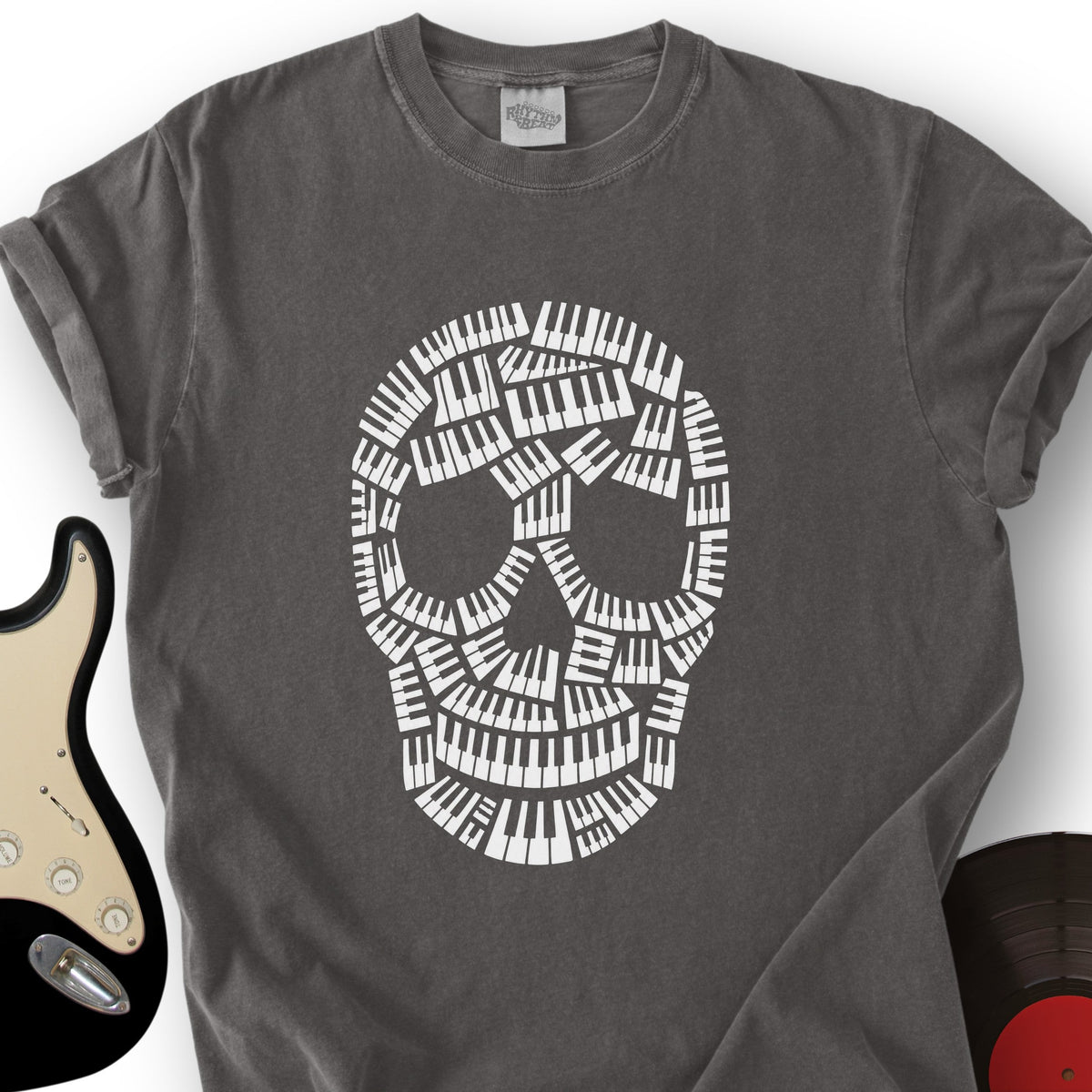 Piano Key Skull T-Shirt product image 5