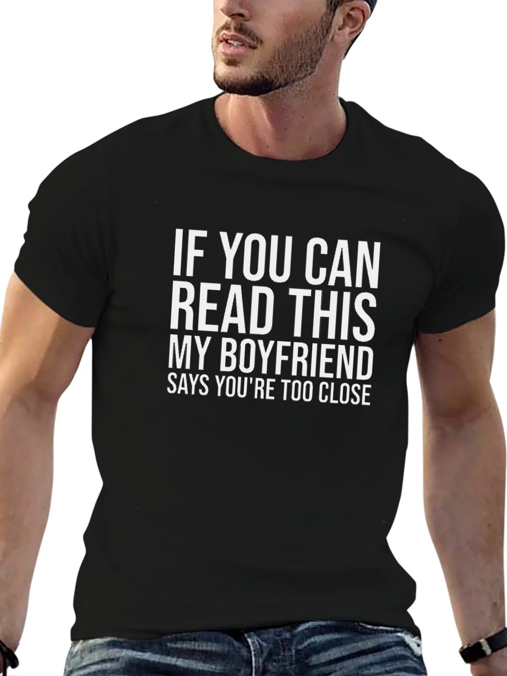 Boyfriend Too Close Funny Graphic Tee product image 6