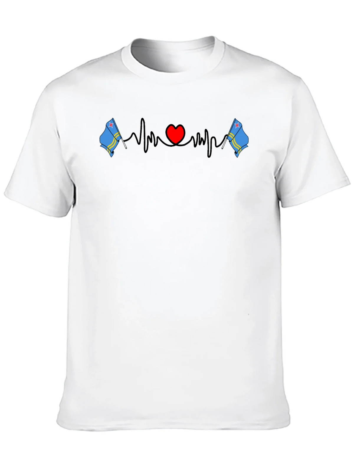 Aruba Flag Heartbeat T-Shirt product image 8