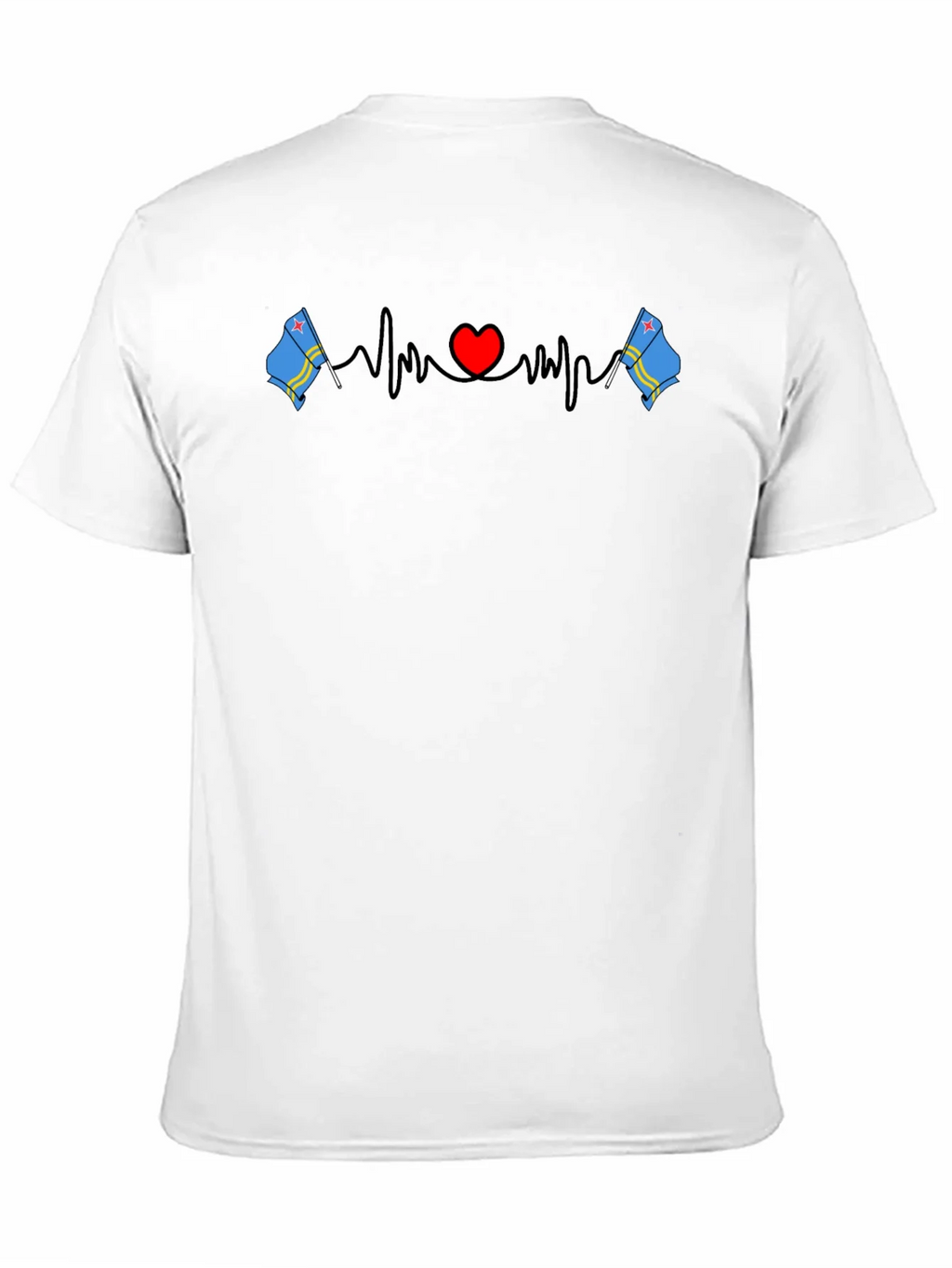Aruba Flag Heartbeat T-Shirt product image 9