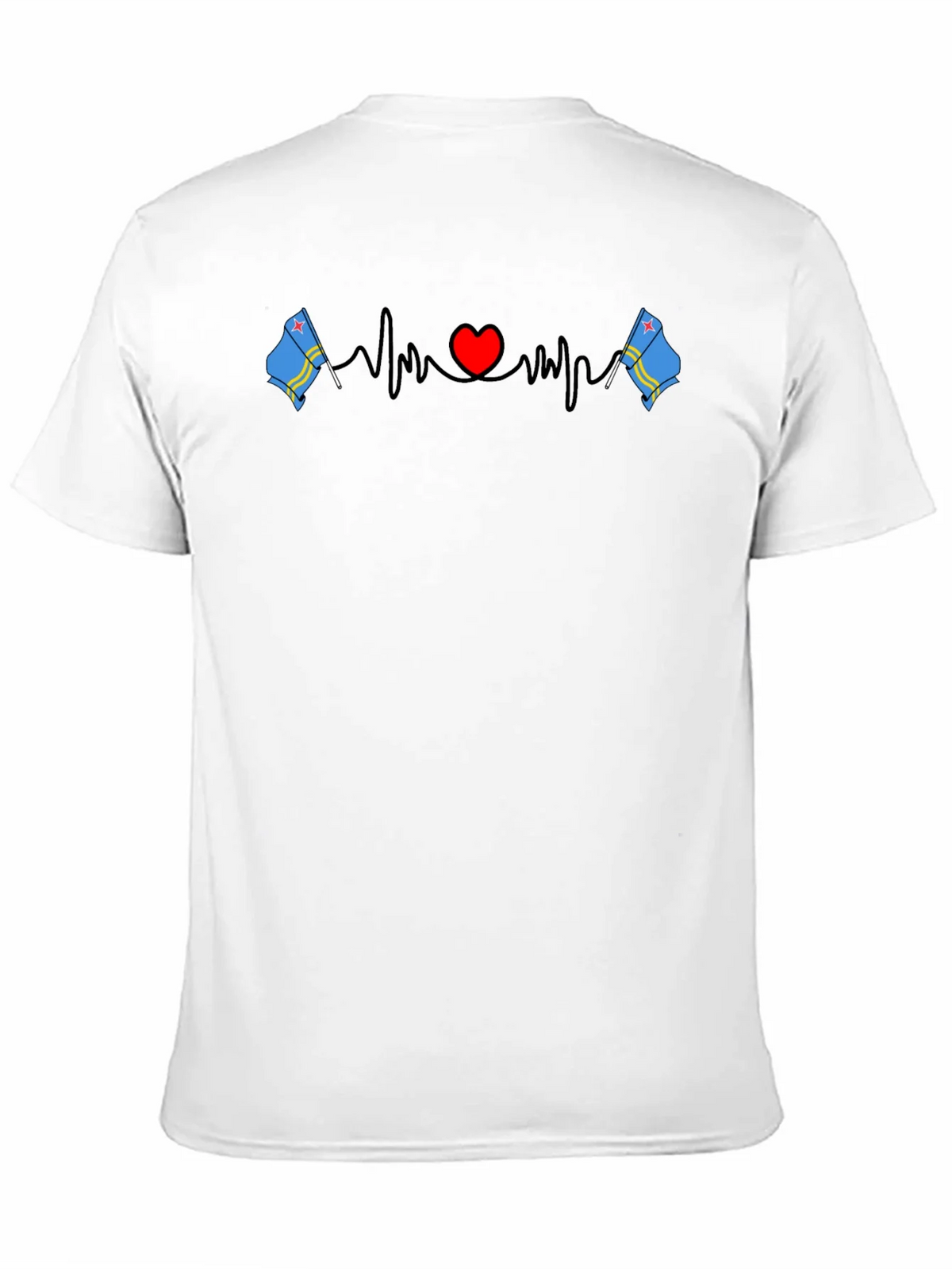 Aruba Flag Heartbeat T-Shirt product image 9